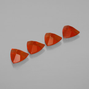Pedras preciosas de opala de fogo laranja natural de  ct, trillion, transparente