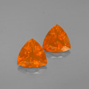 Pedras preciosas de opala de fogo laranja natural de  ct, trillion, transparente