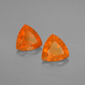 Pedras preciosas de opala de fogo laranja natural de  ct, trillion, transparente