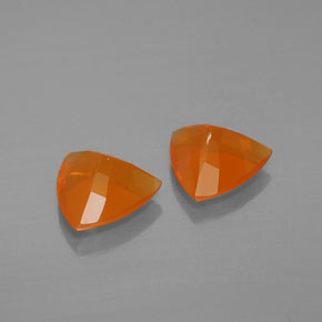 Pedras preciosas de opala de fogo laranja natural de  ct, trillion, transparente