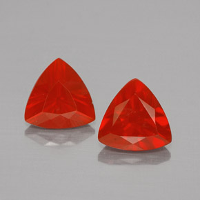 Pedras preciosas de opala de fogo laranja natural de  ct, trillion, transparente