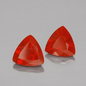 Pedras preciosas de opala de fogo laranja natural de  ct, trillion, transparente