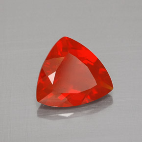 Opala de fogo laranja natural 1,16ct, trillion, transparente