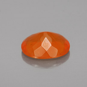 Opala de fogo laranja natural 1,32ct, corte oval, transparente