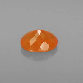 Opala de fogo laranja natural 2,10ct, corte oval, transparente