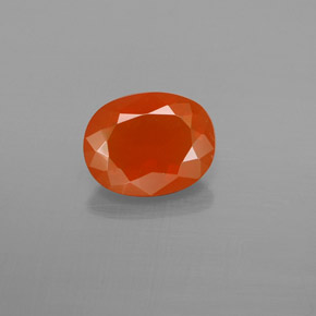 opala de fogo laranja avermelhado Natural 1.22ct, oval, Transparente