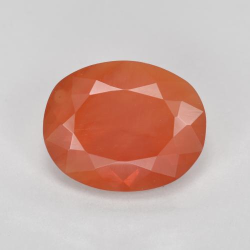 Opala de fogo laranja natural 1,70ct, corte oval, transparente