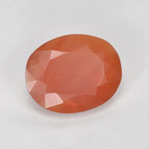 Opala de fogo laranja natural 1,70ct, corte oval, transparente