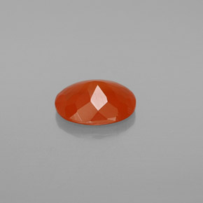 Opala de fogo laranja natural 1,19ct, corte oval, transparente