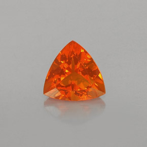 Opala de fogo laranja natural 0,57ct, trillion, transparente