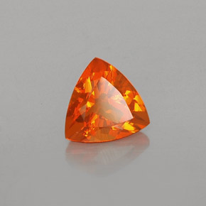 Opala de fogo laranja natural 0,57ct, trillion, transparente