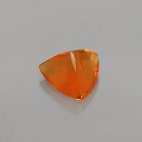 Opala de fogo laranja natural 0,57ct, trillion, transparente