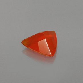 Opala de fogo laranja natural 0,37ct, trillion, transparente