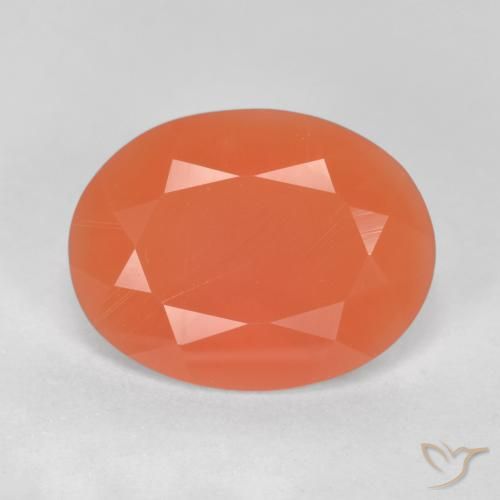 1.55ct Natural Laranja Avermelhado Claro opala de fogo, oval, Transparente
