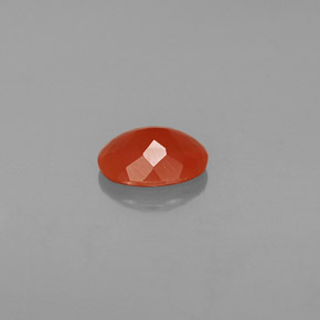 Opala de Fogo laranja avermelhado Natural 0.89ct, Corte Oval, Transparente
