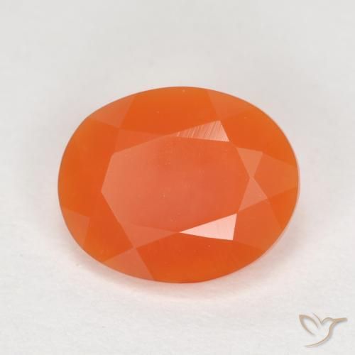 Opala de Fogo Laranja Médio Natural 1.18ct, Corte Oval, Transparente