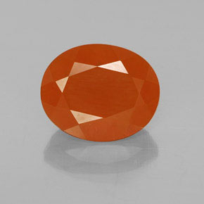 Opala de Fogo laranja avermelhado Natural 4.76ct, Corte Oval, Transparente