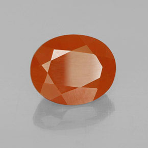 Opala de Fogo laranja avermelhado Natural 4.76ct, Corte Oval, Transparente