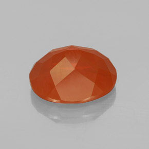 Opala de Fogo laranja avermelhado Natural 4.76ct, Corte Oval, Transparente