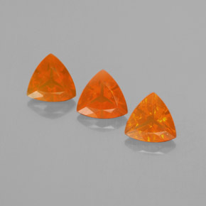 Pedras preciosas de opala de fogo laranja natural de  ct, trillion, transparente