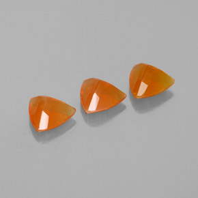Pedras preciosas de opala de fogo laranja natural de  ct, trillion, transparente
