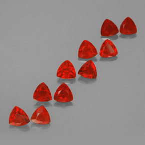 Pedras preciosas de opala de fogo laranja natural de  ct, trillion, transparente