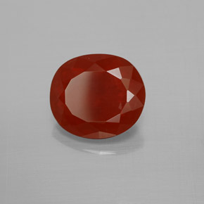 Opala de fogo laranja natural 2,57ct, corte oval, transparente