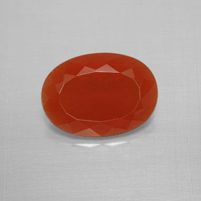 Opala de fogo laranja natural 2,83ct, corte oval, transparente