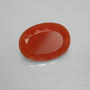 Opala de fogo laranja natural 2,83ct, corte oval, transparente