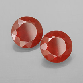 Pedras preciosas de opala de fogo laranja natural de  ct, corte redondo, transparente
