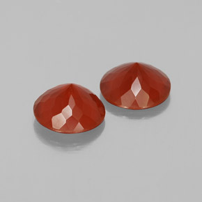 Pedras preciosas de opala de fogo laranja natural de  ct, corte redondo, transparente