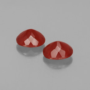 Pedras preciosas de Opala de Fogo laranja avermelhado natural de  ct, Corte Oval, Transparente