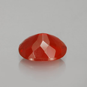 Opala de fogo laranja avermelhado natural 1,09ct, corte oval, transparente