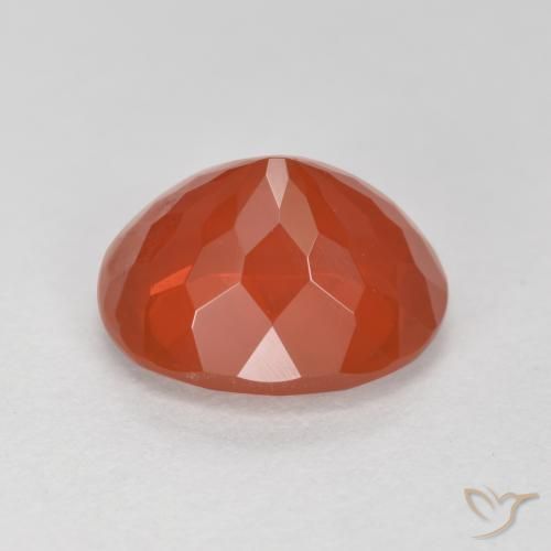 opala de fogo Laranja Vermelho Natural 1.50ct, oval, Transparente