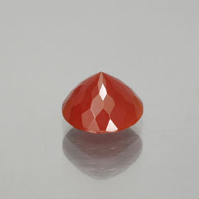 Opala de Fogo laranja avermelhado Natural 1.37ct, Corte Redondo, Transparente