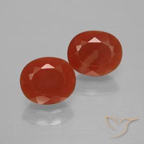 2.35ctw Natural vermelho médio opala de fogo, oval, Transparente