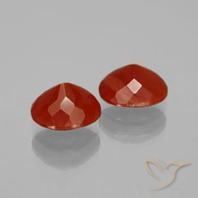 Pedras preciosas de opala de fogo vermelho médio natural de 2.35 ct, oval, Transparente