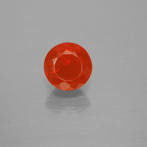 Opala de Fogo Laranja Natural 1.02ct, Corte Redondo, Transparente