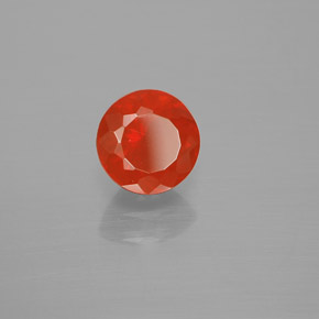 Opala de Fogo Laranja Natural 1.02ct, Corte Redondo, Transparente