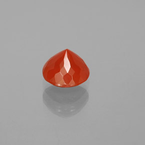 Opala de Fogo Laranja Natural 1.02ct, Corte Redondo, Transparente