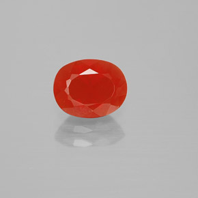 Opala de fogo laranja natural 1,10ct, corte oval, transparente