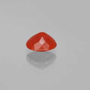Opala de fogo laranja natural 1,10ct, corte oval, transparente