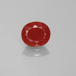 Opala de fogo laranja natural 1,41ct, corte oval, transparente