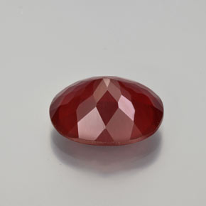 Opala de fogo vermelho natural 5,48ct, corte oval, transparente