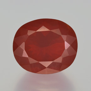 Opala de fogo vermelho natural 4,68ct, transparente, transparente/translúcido