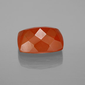 Opala de fogo laranja natural 3,70ct, almofada cortada, transparente
