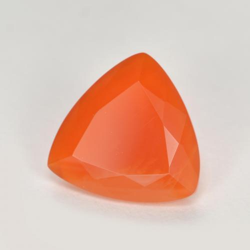 Opala de fogo laranja brilhante natural 1,55ct, trillion, transparente