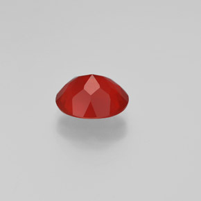 Opala de fogo laranja natural 1,47ct, corte oval, transparente