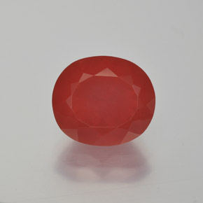 Opala de Fogo vermelho médio Natural 2.50ct, Corte Oval, Translúcido
