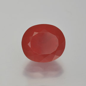 Opala de Fogo vermelho médio Natural 2.50ct, Corte Oval, Translúcido